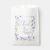 Paarse Wildflower dank je script Bedankzakje (Voorkant)