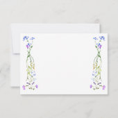  Paarse Wildflower Delicate Bloemen Bedankkaart (Achterkant)