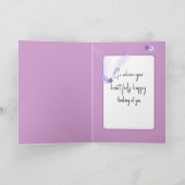 Paarse Wildflower Denken aan jou Kaart (Binnen)