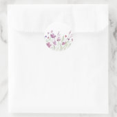 Paarse Wildflower envelop stickers (Tas)