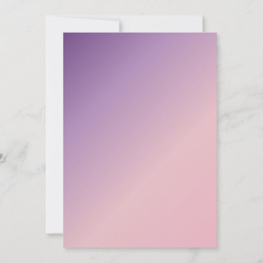 Paarse Wildflower Girl's 1e verjaardag Dank u Bedankkaart (Achterkant)