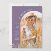 Paarse Wildflower Graduation Party Arch Foto Kaart (Voorkant)