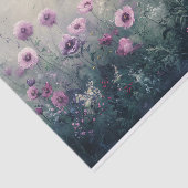 Paarse Wildflower Green Field Decoupage Tissuepapier (Detail)