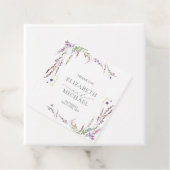 Paarse Wildflower kalligrafie bruiloft Bedankjes Labels (In situ)