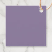 Paarse Wildflower Krans Baby in Bloom Bedankjes Labels (Achterkant)