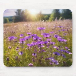 Paarse Wildflower Meadow Muismat