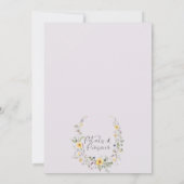 Paarse Wildflower Petals Prosecco Vrijgezellenfees Kaart (Achterkant)