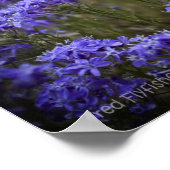 Paarse Wildflower Poster Zwart vignet (Hoek)