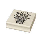 Paarse Wildflower Rubber Stamp Rubberstempel (Stempel)