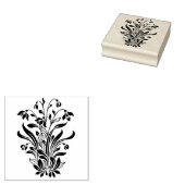 Paarse Wildflower Rubber Stamp Rubberstempel (Gestempeld)