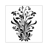 Paarse Wildflower Rubber Stamp Rubberstempel (Afrduk)