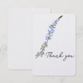 Paarse Wildflower Stem Hartelijk dank Bedankkaart (Voorkant / Achterkant)