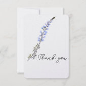 Paarse Wildflower Stem Hartelijk dank Bedankkaart (Voorkant)