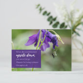 Paarse Wildflower Teacher Appreciation Flat Bedankkaart (Staand voorkant)