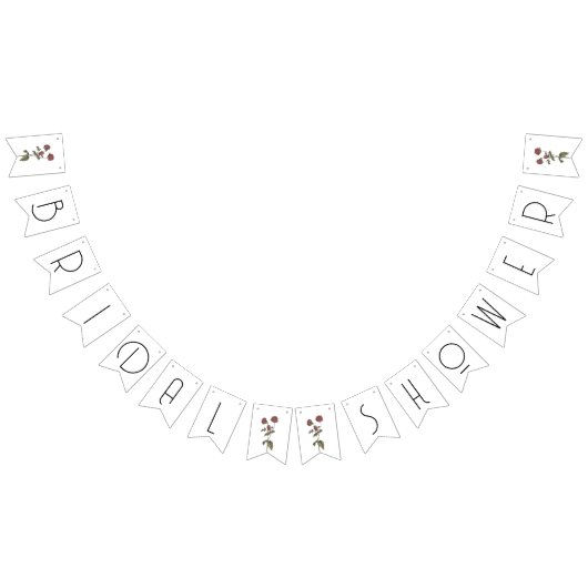 Paarse Wildflower Vrijgezellenfeest Decor Wit Vlaggetjes (Alle)