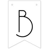 Paarse Wildflower Vrijgezellenfeest Decor Wit Vlaggetjes (Tweede vlag)