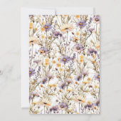 Paarse Wildflower Vrijgezellenfeest Kaart (Achterkant)