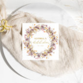 Paarse Wildflower Vrijgezellenfeest servetten