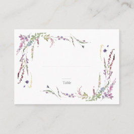 Paarse Wildflower Wedding Escort Plaatskaartje