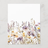 Paarse Wildflowers Baby shower Prayer Kaart (Achterkant)