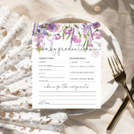 Paarse Wildflowers Baby Voorspellingen Advies Kaar