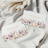 Paarse Wildflowers Floral Visitekaartje