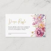 Paarse Wildflowers Luier Raffle Kaart (Voorkant)