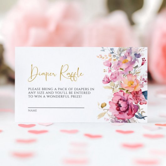 Paarse Wildflowers Luier Raffle Kaart