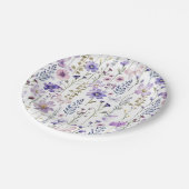 Paarse Wildflowers Spring Party Paper Borden Papieren Bordje (Gekanteld)