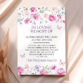 Paarse Wildflowers Sympathy Memory Dank je wel kaa Bedankkaart