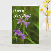 Paarse wildflowers van Trompetten Kaart (Gele Bloem)