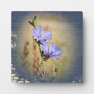 Paarse Wildflowes & Bricks ~ 5,25 x 5,25 w / Ezel Fotoplaat