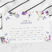 Paarse Wilflowers Funeral Share a Memory Kaart
