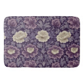 Paarse William Morris Style Floral Badmat (Voorkant)