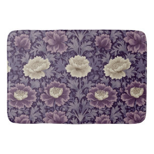 Paarse William Morris Style Floral Badmat