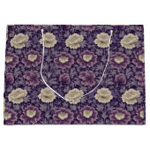 Paarse William Morris Style Floral Groot Cadeauzakje (Voorkant)