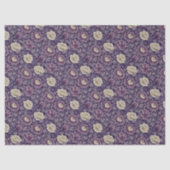 Paarse William Morris Style Floral Tissuepapier (Voorkant)