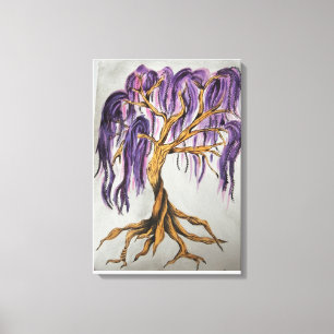 Paarse Willow Tree Canvas Print