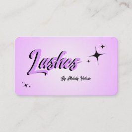 Paarse wimpers visitekaartje