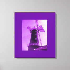 Paarse Windmolen Canvas Afdruk