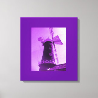 Paarse Windmolen Canvas Afdruk