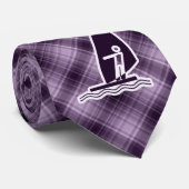 Paarse windsurfen stropdas (Opgerold)