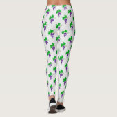 Paarse Wingerdstok Patroon Leggings (Achterkant)