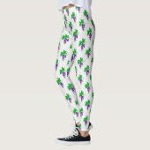 Paarse Wingerdstok Patroon Leggings (Links)