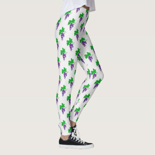 Paarse Wingerdstok Patroon Leggings (Rechts)