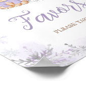 Paarse Winter Beer Baby shower gunsten Poster (Hoek)