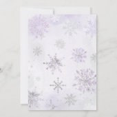 Paarse Winter Beer Baby shower Kaart (Achterkant)