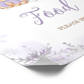 Paarse Winter Beer Baby shower Voedsel Poster (Hoek)