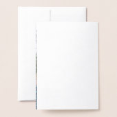 Paarse Winter Kerstmis Fotocollage Folie Kaarten (Met envelop)