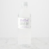 Paarse Winter Meisje Baby shower Waterflesetiket Waterfles Etiket (Voorkant)